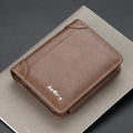 Men's PU Leather Wallets High Quality Zipper Short Design Card Holder Vintage Purse zd82