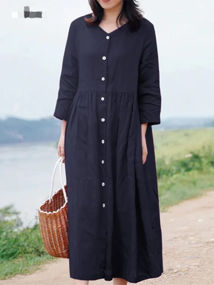 Women's 3/4 Sleeve Shirt Dress 001480039 Women's 3/4 Sleeve Shirt Dress 001480039