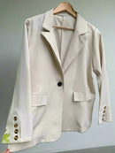 Women's oversized blazer M B-52819 - TUZZUT Qatar Online Shopping