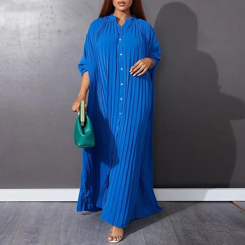 Vintage Long Dress Women Summer Long Sleeve Button Maxi Dress B-91806- B-83288 Vintage Long Dress Women Summer Long Sleeve Button Maxi Dress B-91806- B-83288
