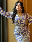 Muslim Abaya Women Chiffon Bodycon Dresses L B-48497 - TUZZUT Qatar Online Shopping