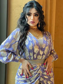 Muslim Abaya Women Chiffon Bodycon Dresses L B-48497 - TUZZUT Qatar Online Shopping