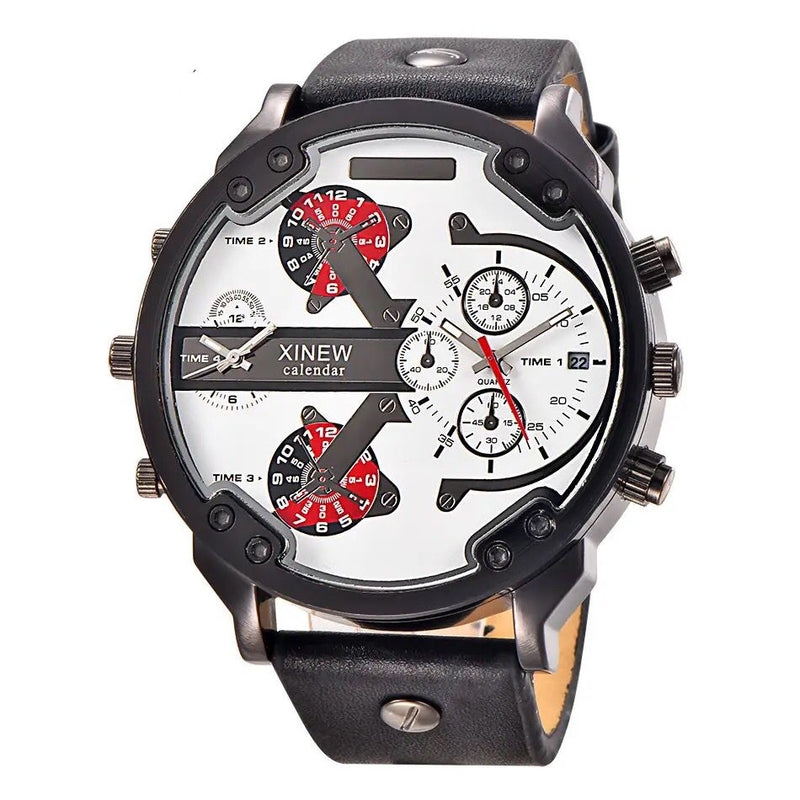 Movement Leather Strap Casual Watch S687948
