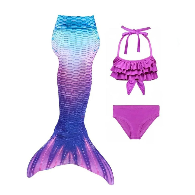 Girls' swimmable mermaid tail, mermaid cosplay 9-10Y S4535115