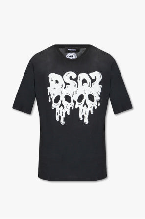 Black Printed T-shirt 4XL S4847061 Black Printed T-shirt 4XL S4847061