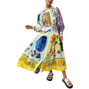 Print Positioning Polo Collar Cardigan M S5051096 - TUZZUT Qatar Online Shopping