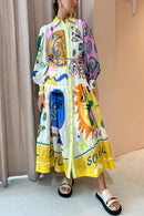 Print Positioning Polo Collar Cardigan M S5051096 - TUZZUT Qatar Online Shopping