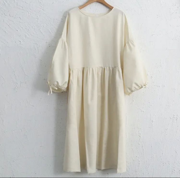 Women's Casual Loose Cotton Linen Dress M B-73822 Women's Casual Loose Cotton Linen Dress M B-73822