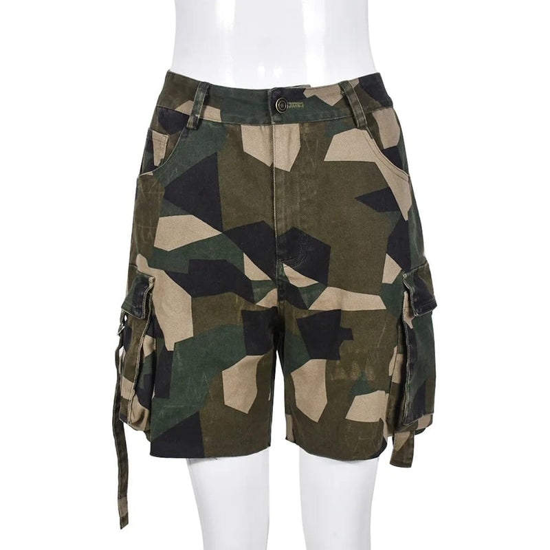 Casual Women Short Pants Camouflage Cargo Pants Streetwear M S4985333