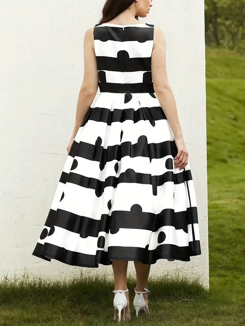 Polka dot Stripe Print Tank Dress XL S365445 Polka dot Stripe Print Tank Dress XL S365445