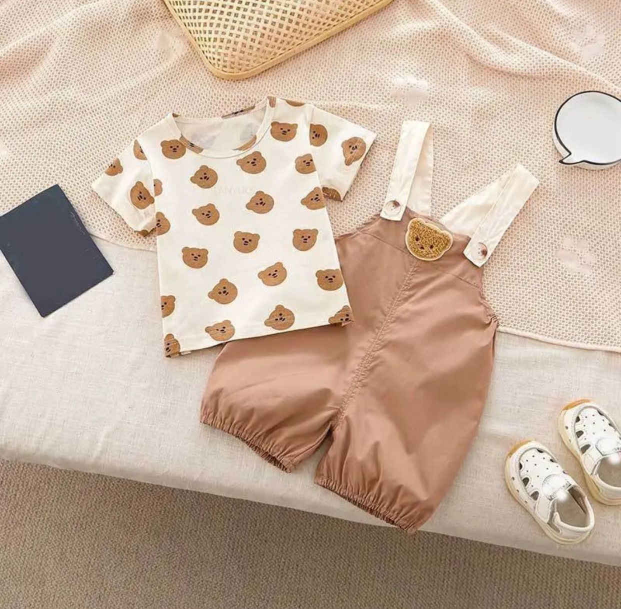 Boys and Girls Summer Short Sleeve Jumpsuit Set 6-12M X4987257 Boys and Girls Summer Short Sleeve Jumpsuit Set 6-12M X4987257