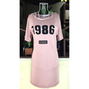 Pink T Shirt Mini Dress L S4458075 - TUZZUT Qatar Online Shopping