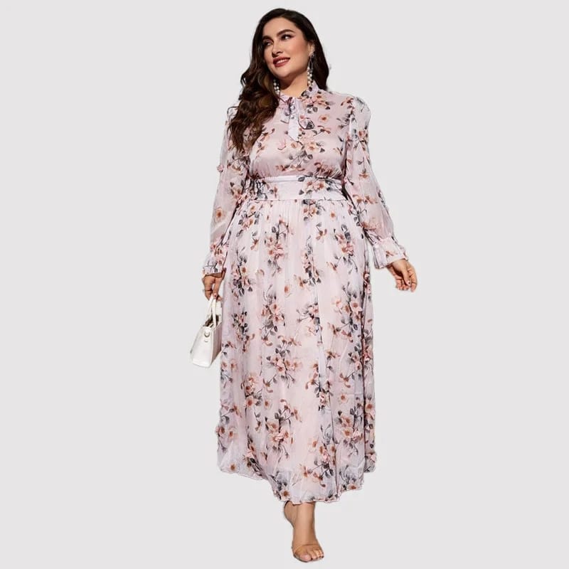 Bridesmaid Elegant Long Sleeve Print Evening Dress 2XL X4494826 Bridesmaid Elegant Long Sleeve Print Evening Dress 2XL X4494826