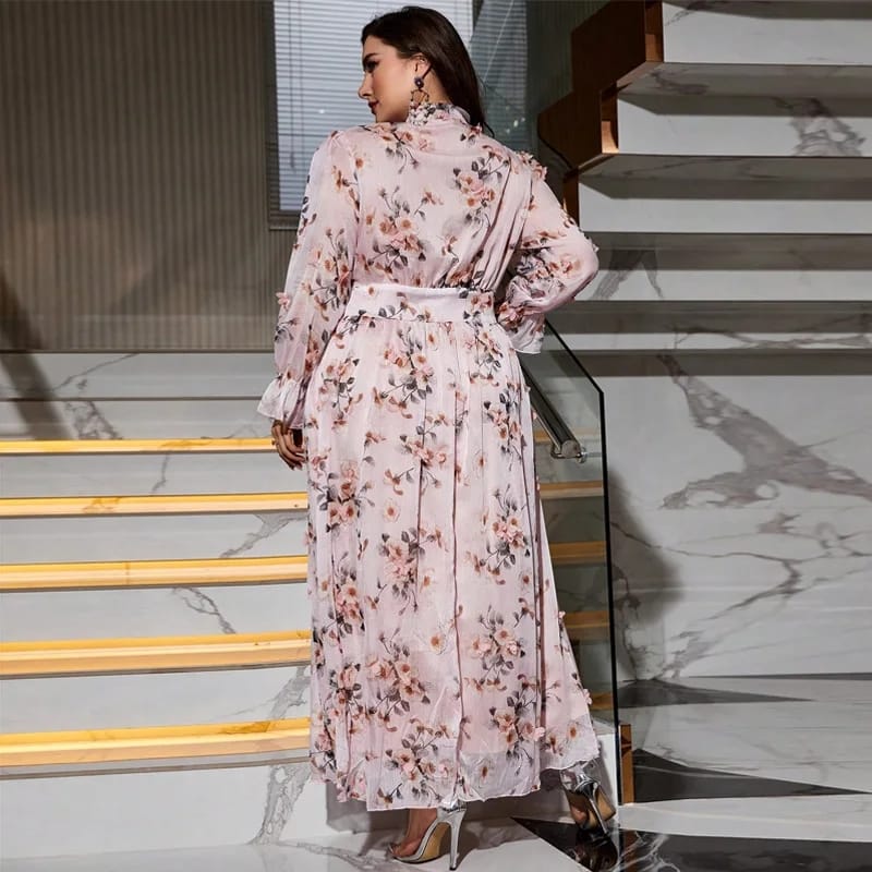 Bridesmaid Elegant Long Sleeve Print Evening Dress 2XL X4494826 Bridesmaid Elegant Long Sleeve Print Evening Dress 2XL X4494826