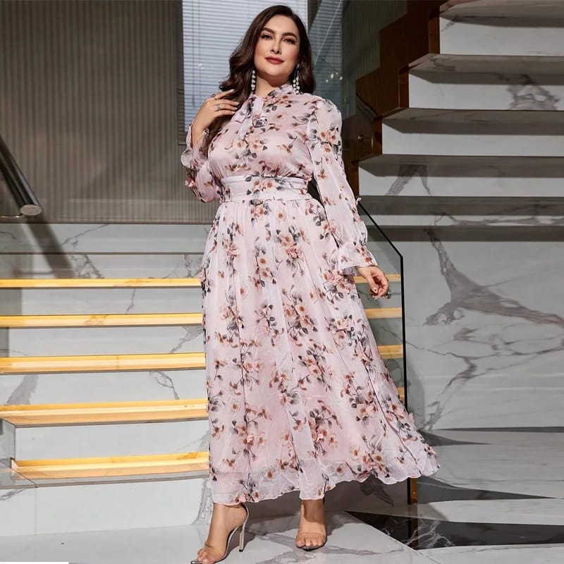 Bridesmaid Elegant Long Sleeve Print Evening Dress 2XL X4494826 Bridesmaid Elegant Long Sleeve Print Evening Dress 2XL X4494826