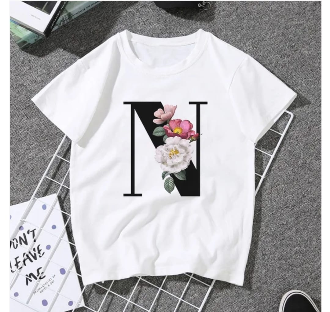 Floral Letter T-Shirt XL S4618942 Floral Letter T-Shirt XL S4618942