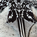 Fashion Women Jumpsuit White Print One Piece Top S4994642 - TUZZUT Qatar Online Shopping