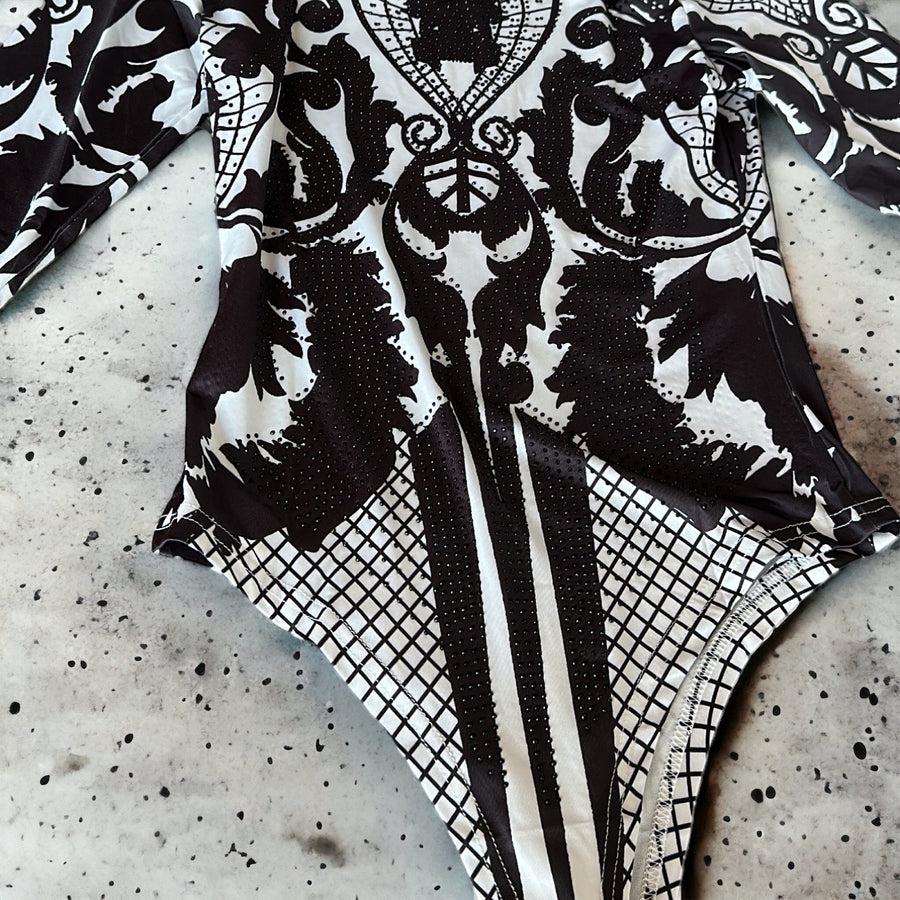 Fashion Women Jumpsuit White Print One Piece Top S4994642 Fashion Women Jumpsuit White Print One Piece Top S4994642