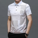 Men's high-end lapel short-sleeved T-shirt TS322 - TUZZUT Qatar Online Shopping