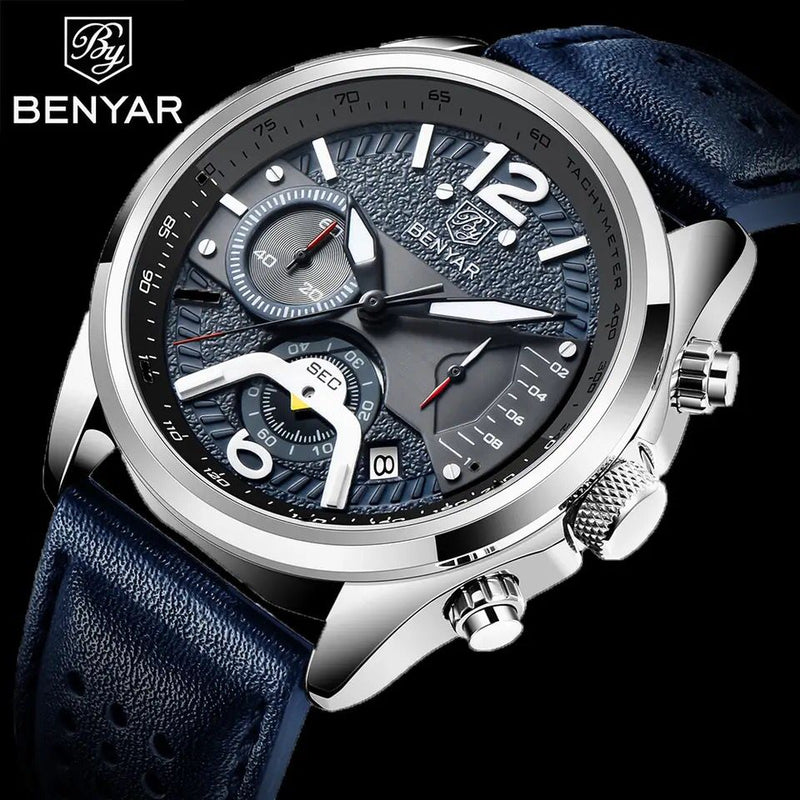 BENYAR New Watch For Men Top Brand Waterproof Quartz Wristwatch S4968196