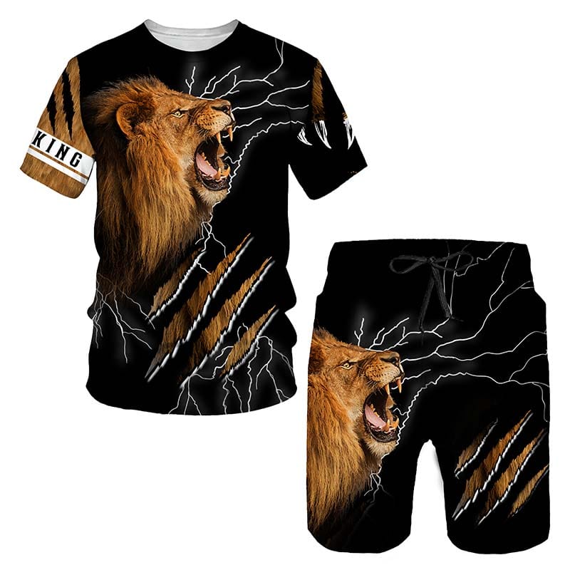 Men's Lion Animal T-Shirt X356122