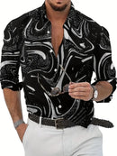 Casual Shirt Striped Print Long Sleeve Top M S625989 - TUZZUT Qatar Online Shopping