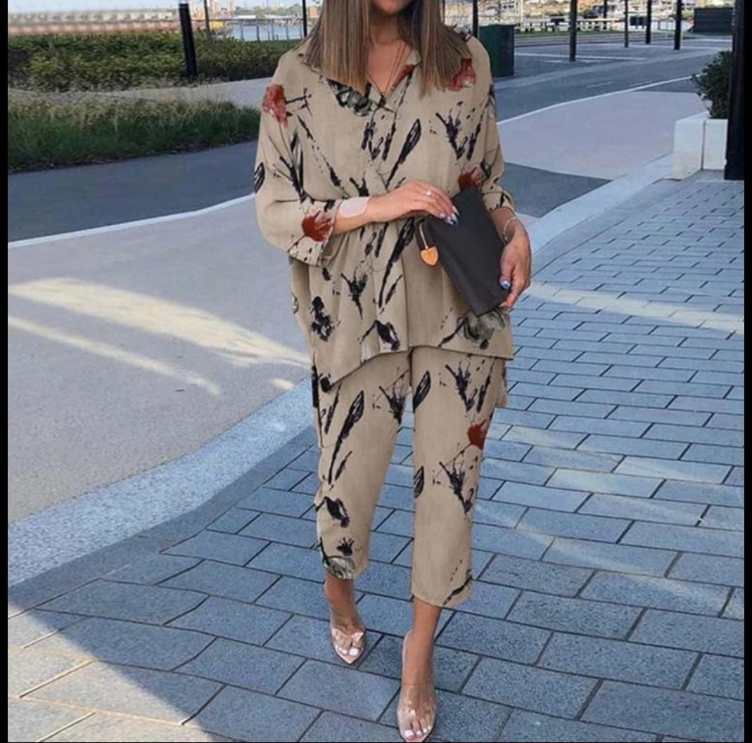 Solid Cotton Linen Trousers Loose Suit Retro Polka Dot Two Piece Set L B-103806 Solid Cotton Linen Trousers Loose Suit Retro Polka Dot Two Piece Set L B-103806