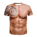 Summer New Fun Muscle Pattern 3D Printed T-shirt for Men X385874 - TUZZUT Qatar Online Shopping