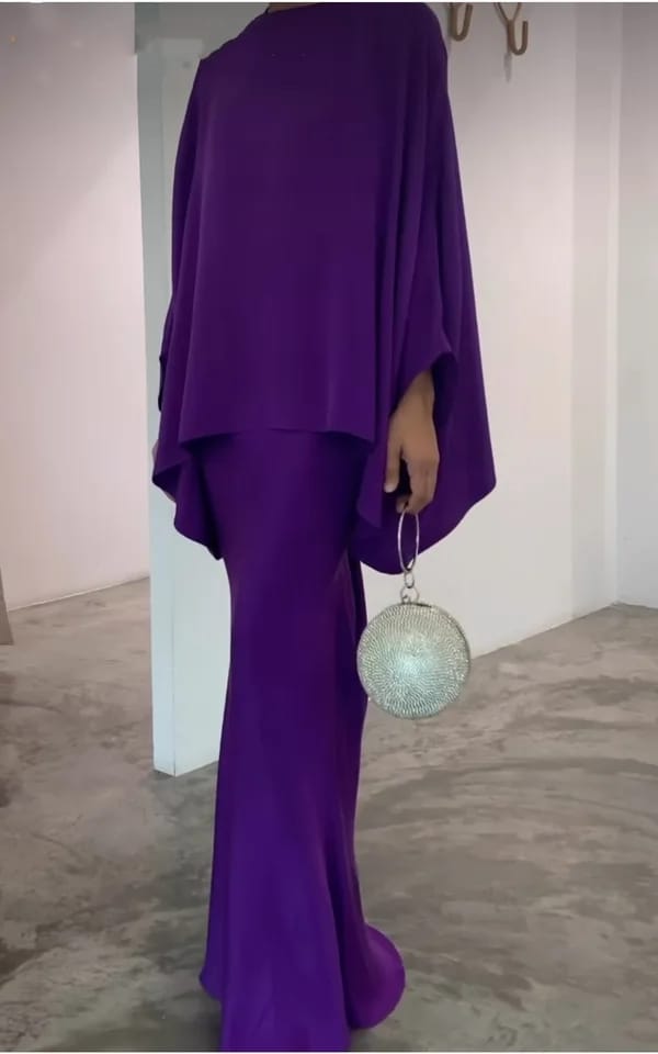 Elegant Beading Solid Color Satin Two Piece Sets Skirt Suit Women B-110918 Elegant Beading Solid Color Satin Two Piece Sets Skirt Suit Women B-110918