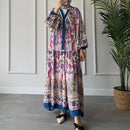 Women's Katleya Saks Blue Button Detailed Casual Dress B-113599 - TUZZUT Qatar Online Shopping