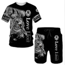 3D Printed Breathable Mesh Casual t shirts Men Tshirt+Shorts 2 Piece Sets S308024 - TUZZUT Qatar Online Shopping