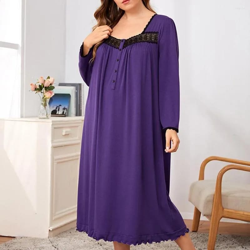 Women Long Sleeve Square Collar Sleepwear 2XL 7420503294 Women Long Sleeve Square Collar Sleepwear 2XL 7420503294