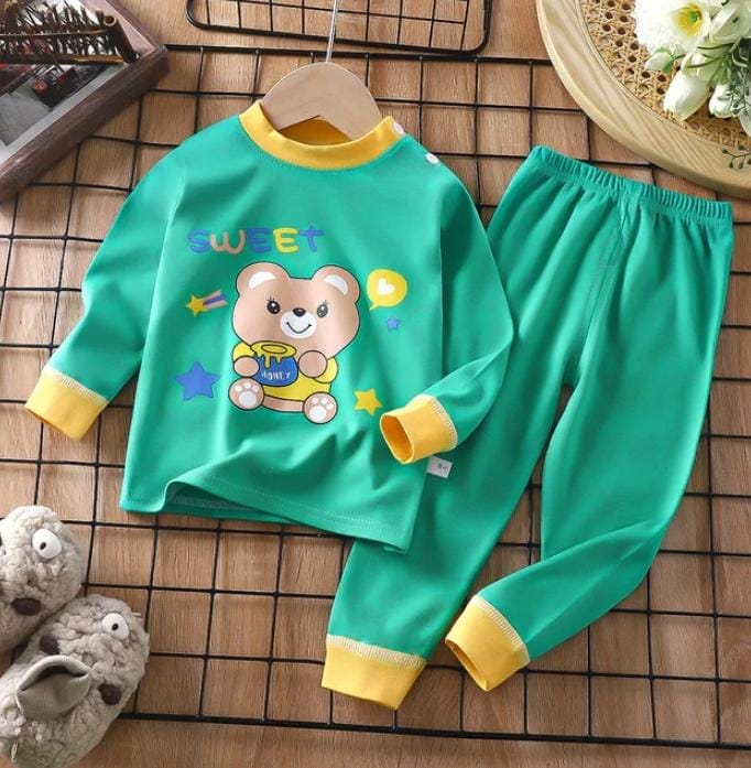Newborn Baby Cartoon Long Sleeve Cute T-Shirt with Pants 18-24M 487778