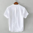 Designer new arrival short sleeve cotton and linen shirt men 3XL S5055881 - TUZZUT Qatar Online Shopping