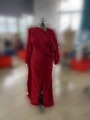 Luxury Mermaid Long Red Full Sleeve Custom Size Prom Dresses S S5072121 - TUZZUT Qatar Online Shopping
