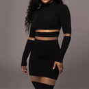 Long Sleeve Turtleneck Bodycon Maxi Dress For Women L B-169510 - TUZZUT Qatar Online Shopping