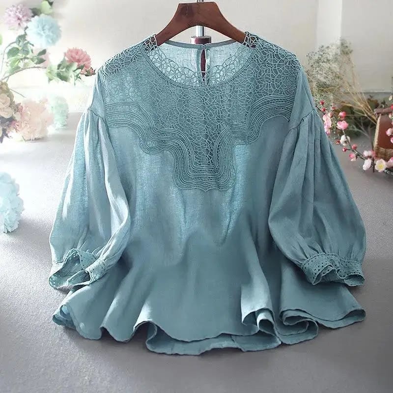 Large size cotton and linen shirt women's 5XL S4948758 Large size cotton and linen shirt women's 5XL S4948758