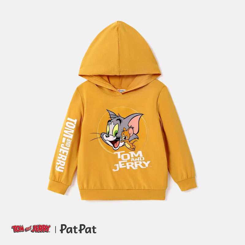 Tom and Jerry Toddler Boy Letter Print Yellow Hoodie Sweatshirt 7-8Y 20458497