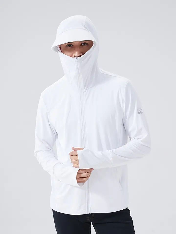 Unisex Ice Silk Sun Protection Jacket with Hood and Breathable Thin Fabric for Outdoor Activities B-41559 Unisex Ice Silk Sun Protection Jacket with Hood and Breathable Thin Fabric for Outdoor Activities B-41559