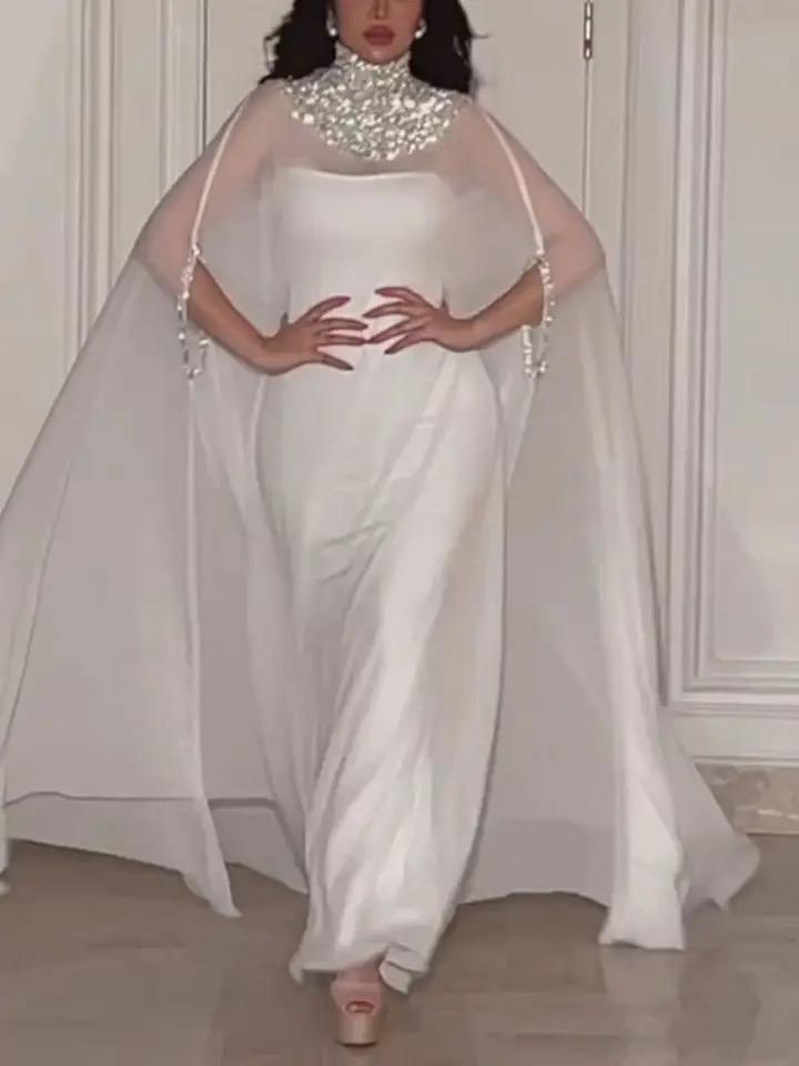 Chiffon Ball Gown Vestidos Wedding Prom Evening Dress 53392