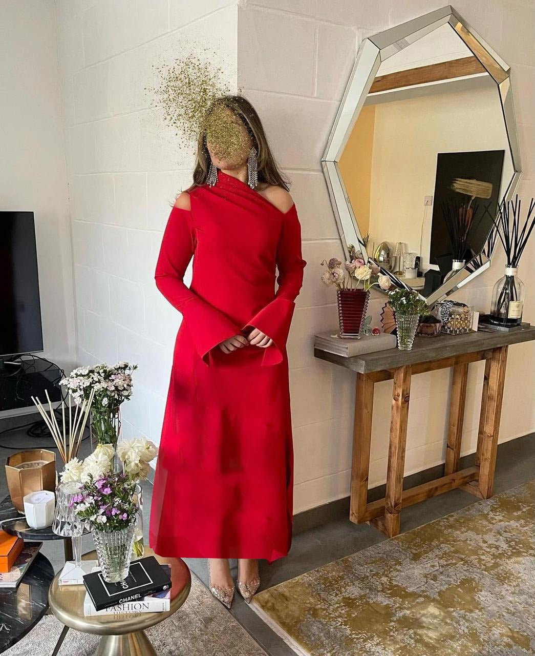 Long Sleeves Asymmetric Night Formal Party Dress S5076352 Long Sleeves Asymmetric Night Formal Party Dress S5076352