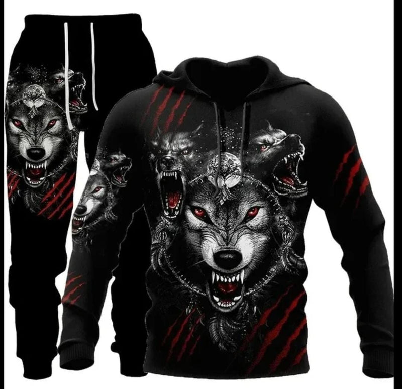 New Wolf Totem tattoo 3D Printed Hoodie Pants Suit S5246397