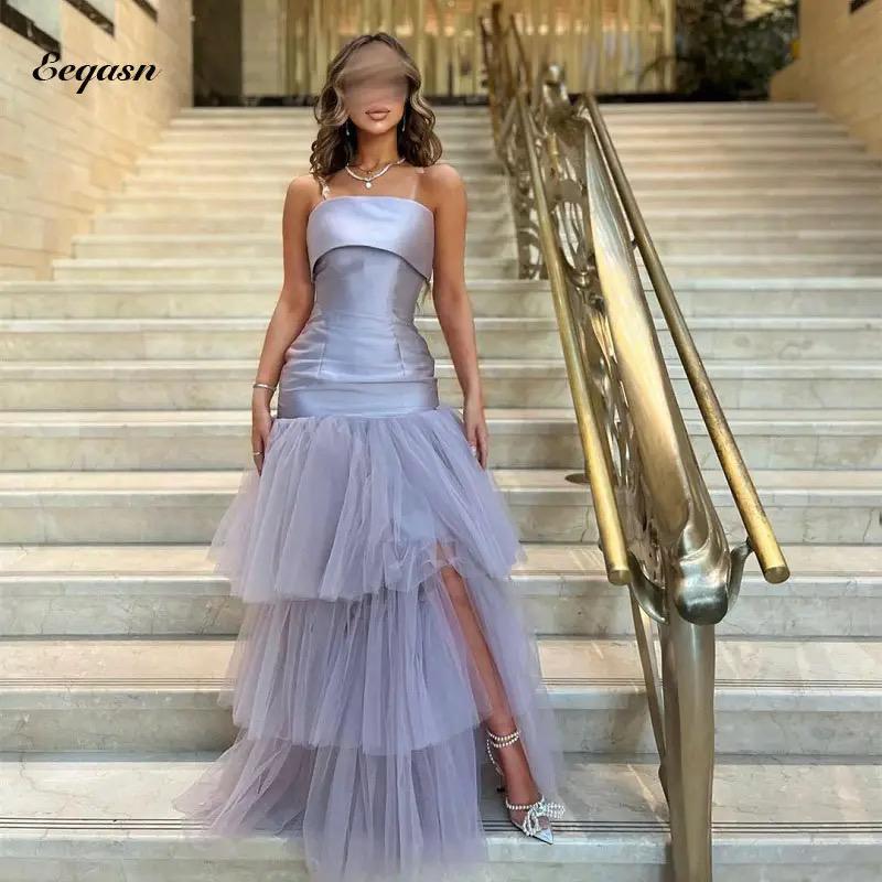 Elegant Sliver Mermaid Long Evening Dress XL 071001773