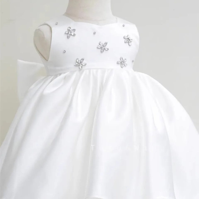 New Sleeveless Beaded Diamond Fluffy Dress 9-12M S4609999