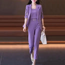 High Waist Pants Set Lady Business Set 61372 - TUZZUT Qatar Online Shopping