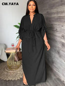 Women Solid Color Dress 3XL B-71142 - TUZZUT Qatar Online Shopping