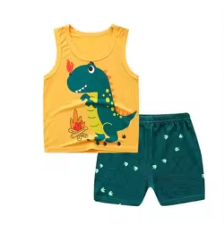 Fashion design Cotton two pieces Pajamas Boys and girls 1-2Y S4552633
