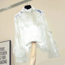 Spring Summer Thin Lace Blouse Long Sleeve Women's Shirt XL 58006 - TUZZUT Qatar Online Shopping