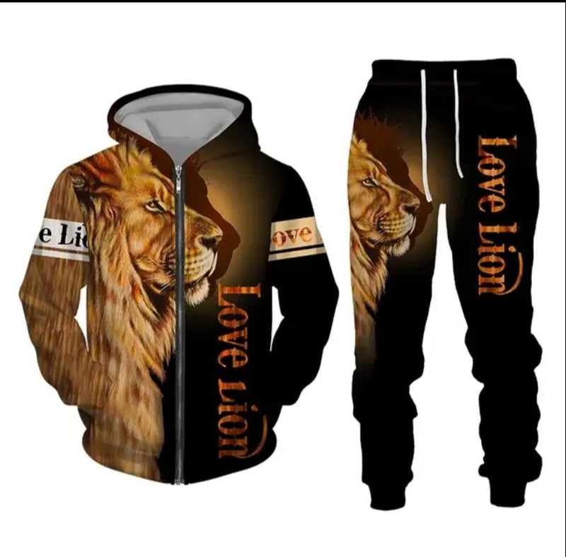 Men's The Lion King Hoodie Two Piece Sports Set 2XL S2972481