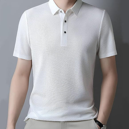 Short Sleeve Mesh Ice Silk Polo T Shirt Men XL B-65101